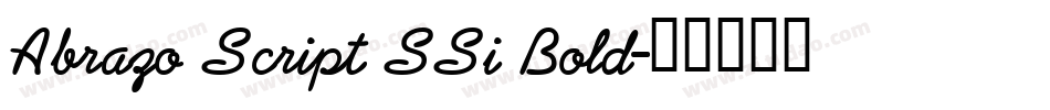 Abrazo Script SSi Bold字体转换